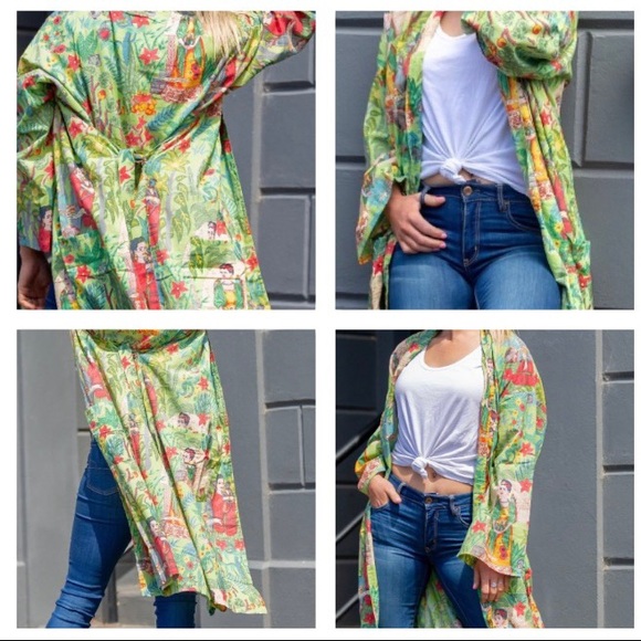🌟Frida Kahlo Kimono (vintage fabric) - Picture 14 of 16